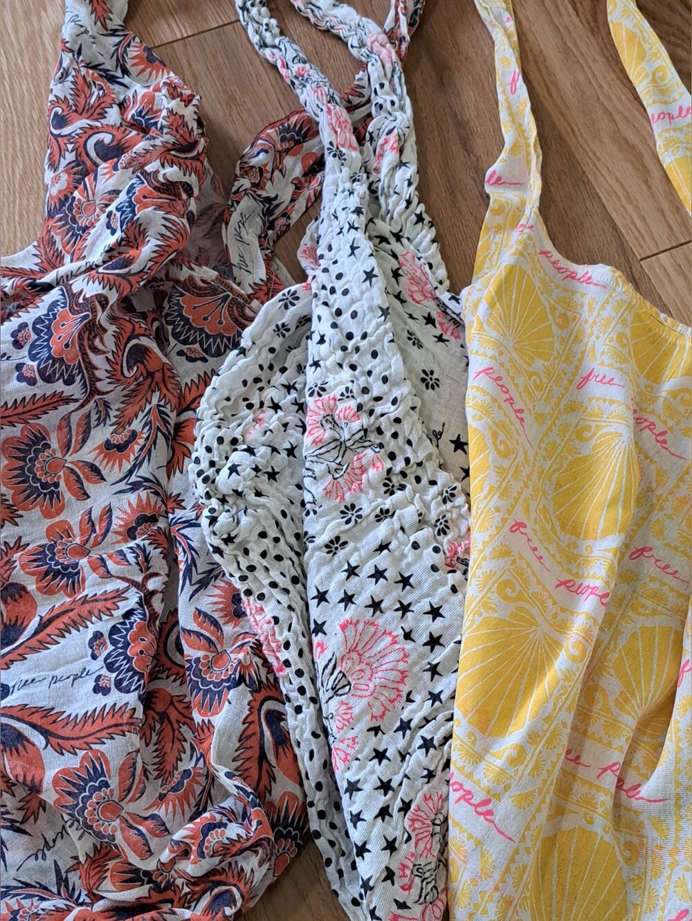 Free People Cotton/Linen Tote Bags (3)